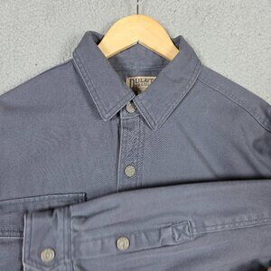 Duluth Trading Co Shirt Jacket Sz Large Fleece Lined Heavyweight Canvas Shacket